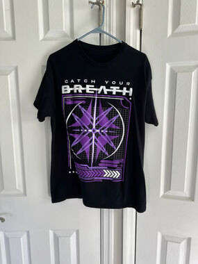 Catch Your Breath Vintage Gildan Unisex Y2K Streetwear Black Graphic Tee T-Shirt